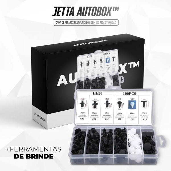 Caixa de Reparos Multifuncional com 100 Peças Variadas - Jetta AutoBox™ [+ FERRAMENTAS DE BRINDE]